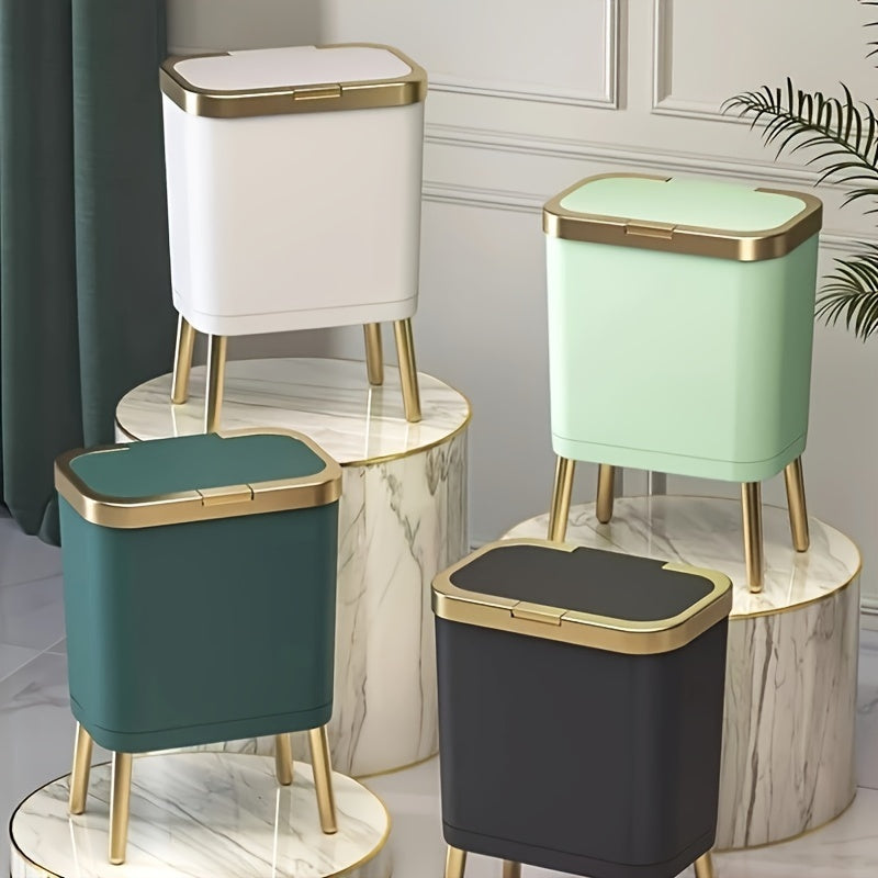 15L Odour-Sealing Trash Can, Durable Plastic with Flip-Top Lid 2
