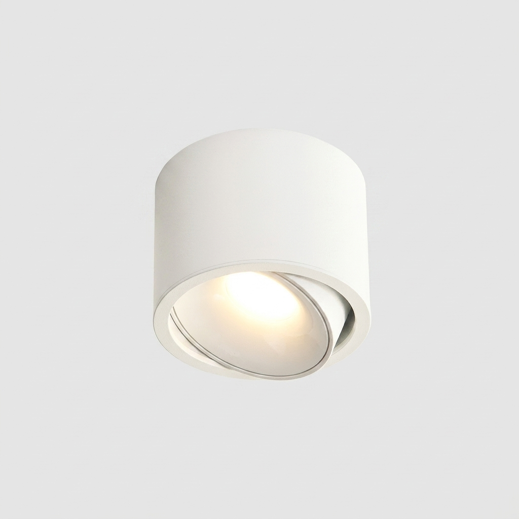 Adjustable Aluminum Round LED Spotlight Flush Mount Ceiling Light 0