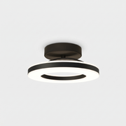 Adjustable Round LED Flush Mount Ceiling Light in Black or Gold 0