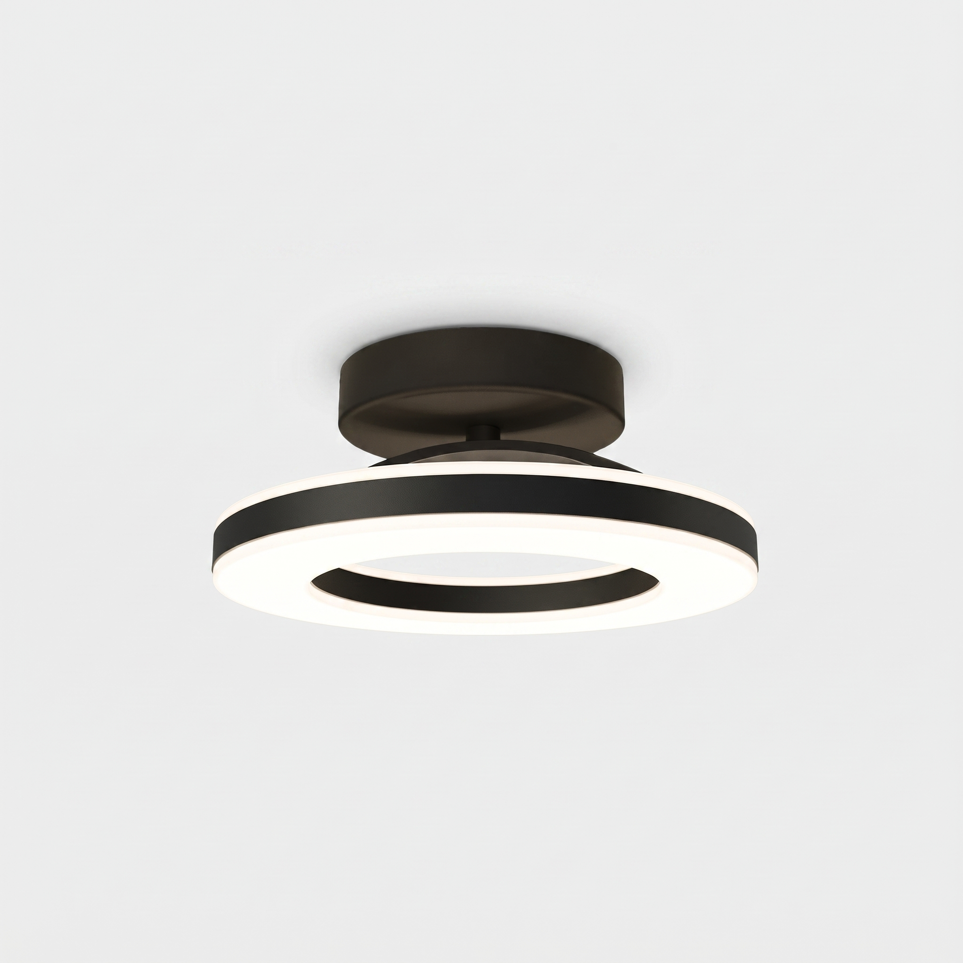 Adjustable Round LED Flush Mount Ceiling Light in Black or Gold 0