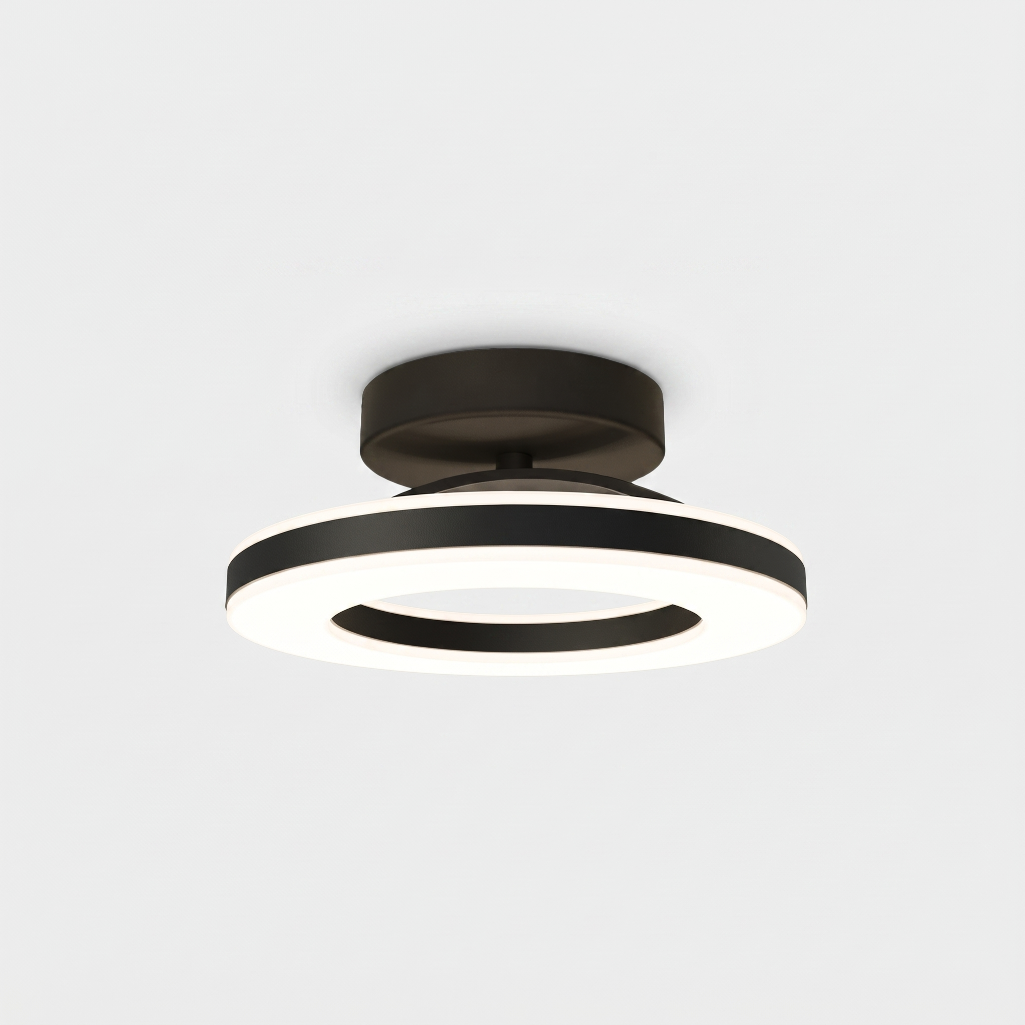 Adjustable Round LED Flush Mount Ceiling Light in Black or Gold 0