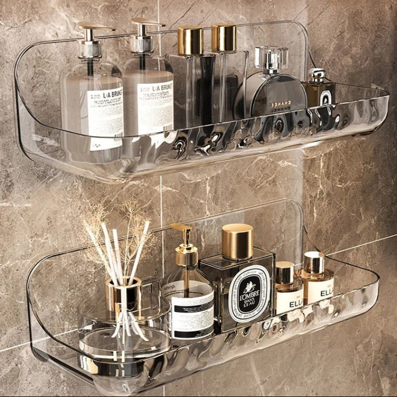 Bathroom Shelf, Adhesive PET Wall Storage Rack 0