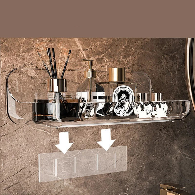 Bathroom Shelf, Adhesive PET Wall Storage Rack 4