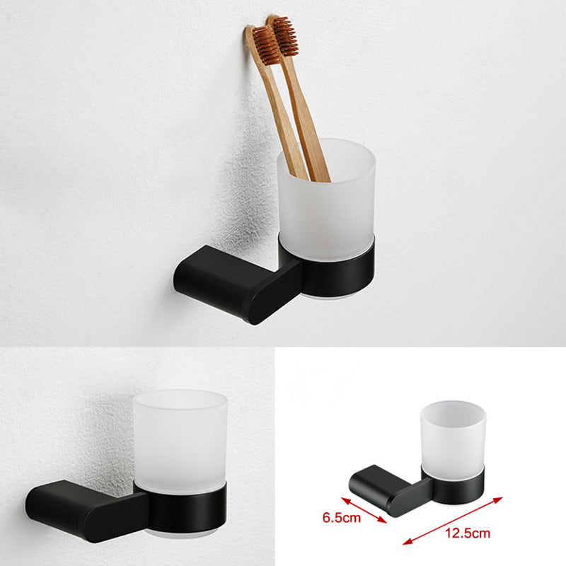 Black Metal Bathroom Accessory Set, Contemporary Design 8