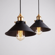 Black and Gold Industrial Pendant Light for Kitchens and Islands 10