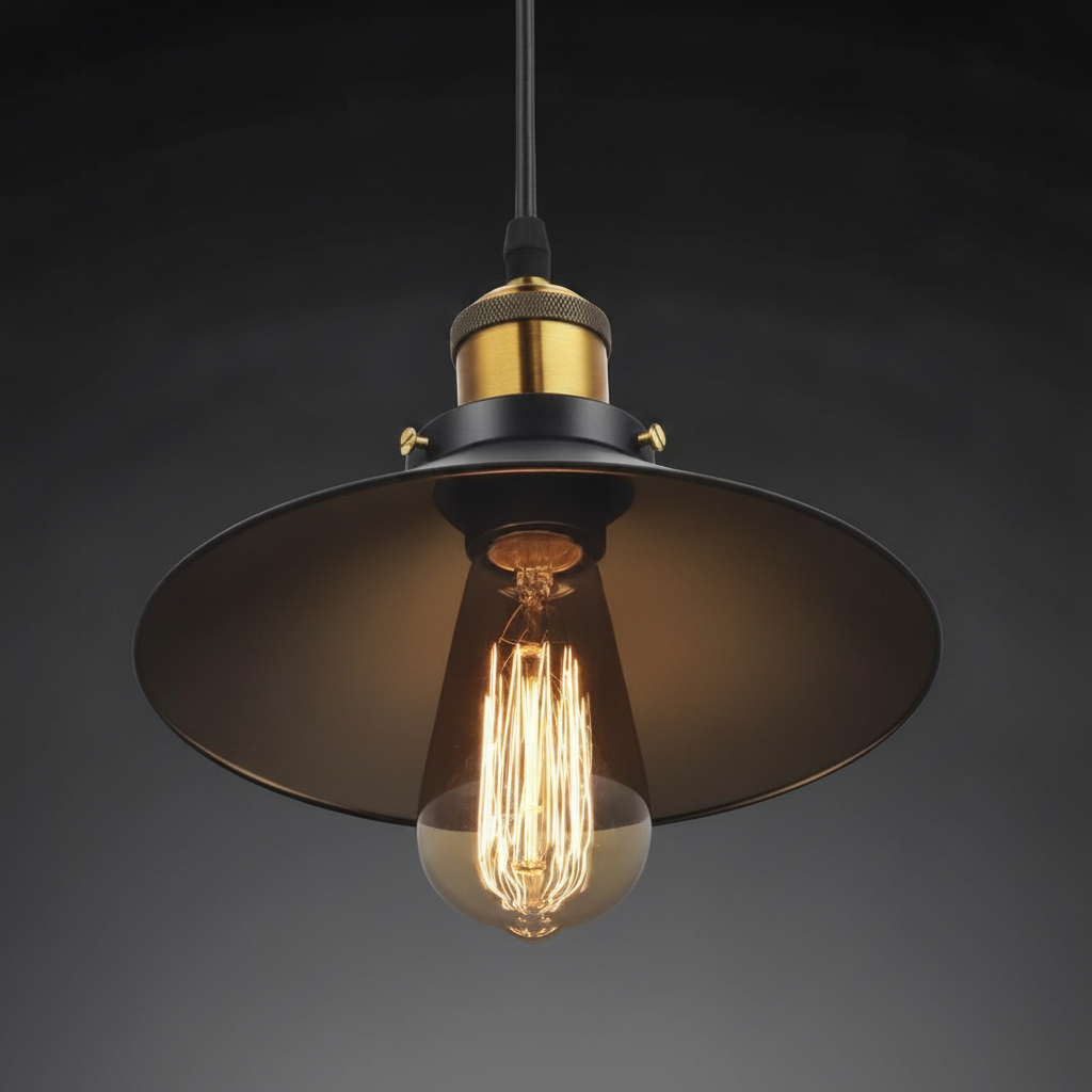 Black and Gold Industrial Pendant Light for Kitchens and Islands 4