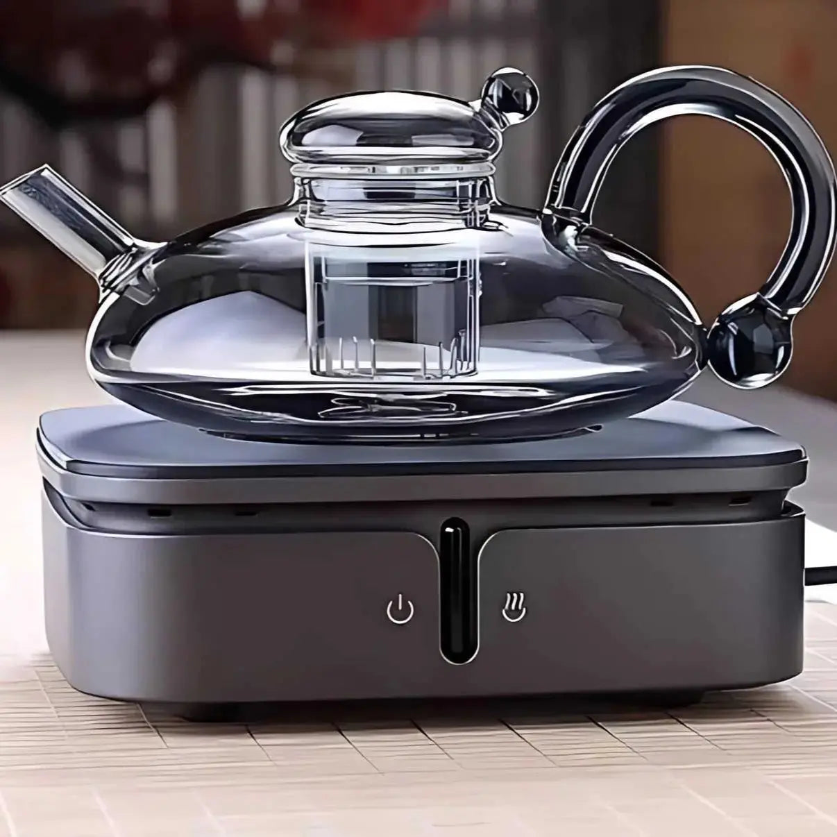 Borosilicate Glass Filtration Teapot Set with 2, 4 or 6 Matching Cups 4