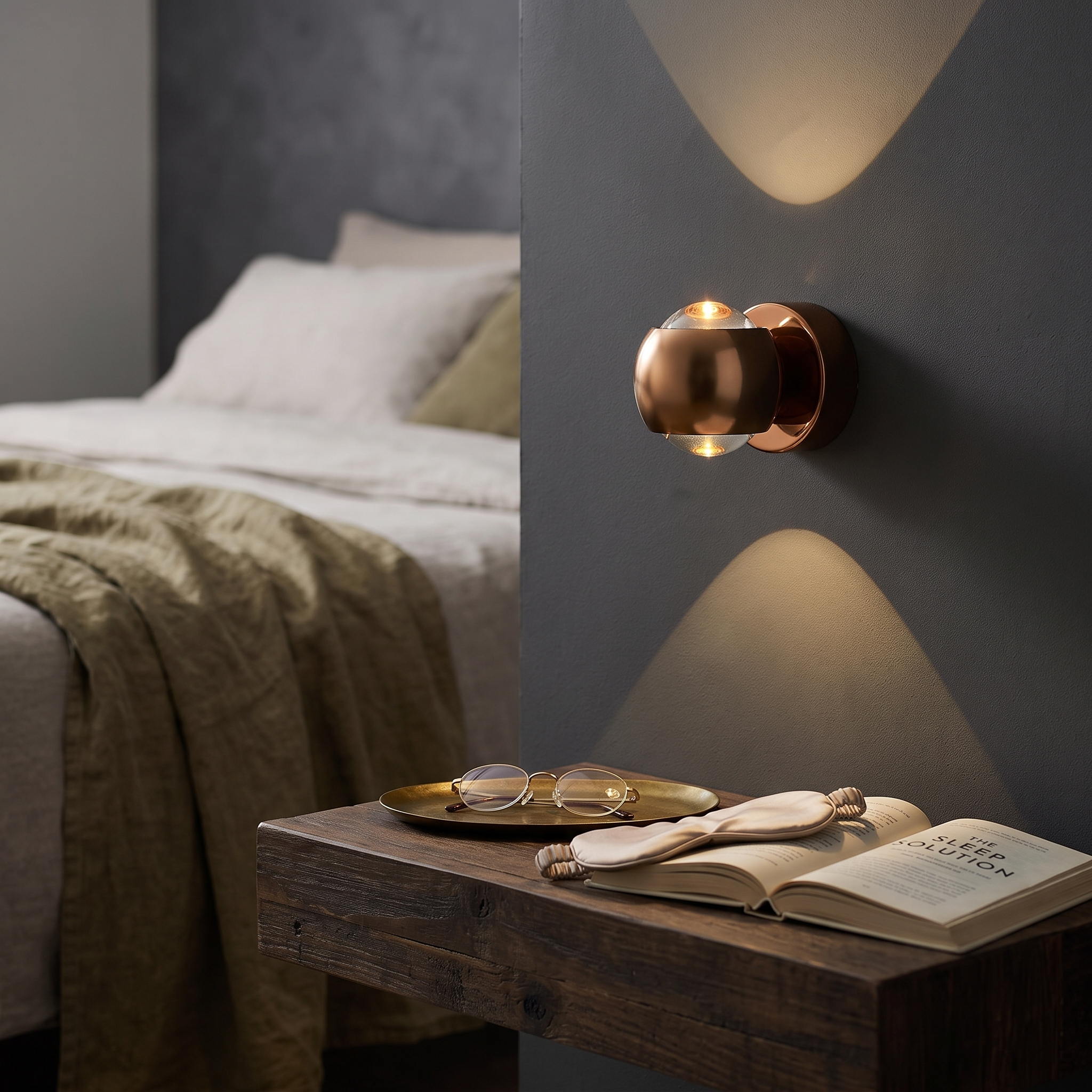 Brass LED Wall Sconce with Up and Down Light for Hallways 14
