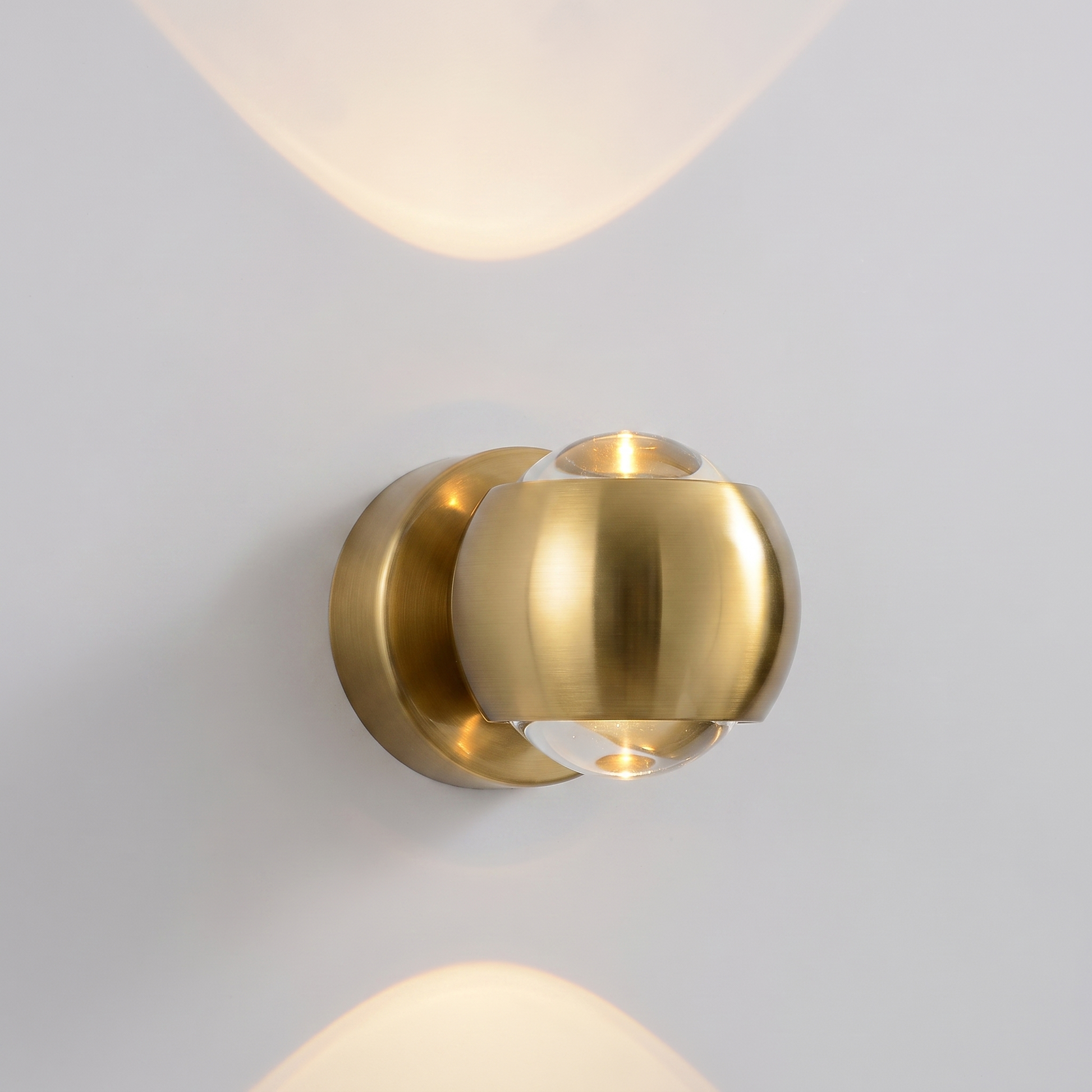 Brass LED Wall Sconce with Up and Down Light for Hallways 40