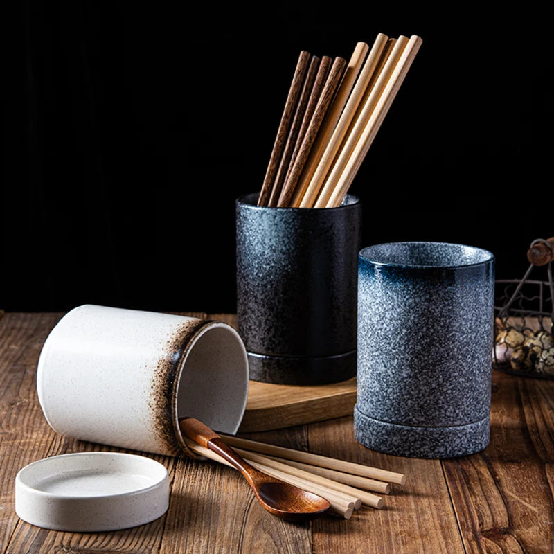 Ceramic Chopstick Holder with Drain, Japanese Kitchen Design 1