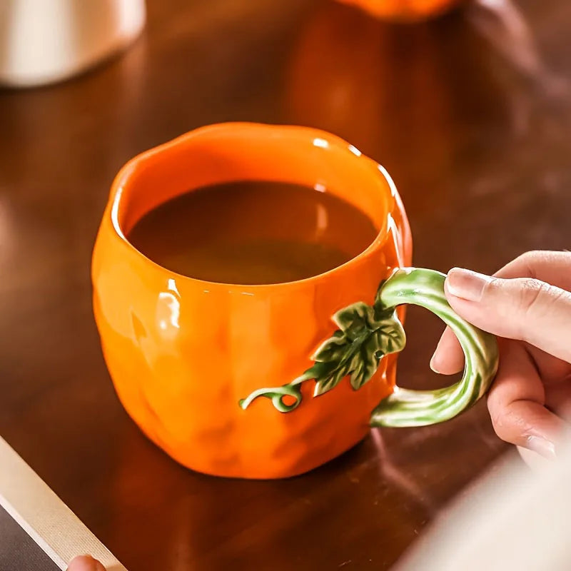Ceramic Coffee Mug, Pumpkin Fall-Themed Design 5