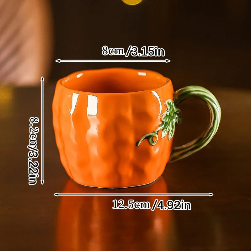 Ceramic Coffee Mug, Pumpkin Fall-Themed Design 8