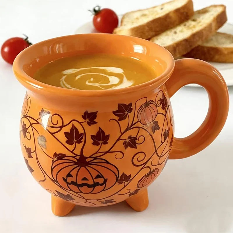 Ceramic Mug, Heat Resistant with Pumpkin Design 0