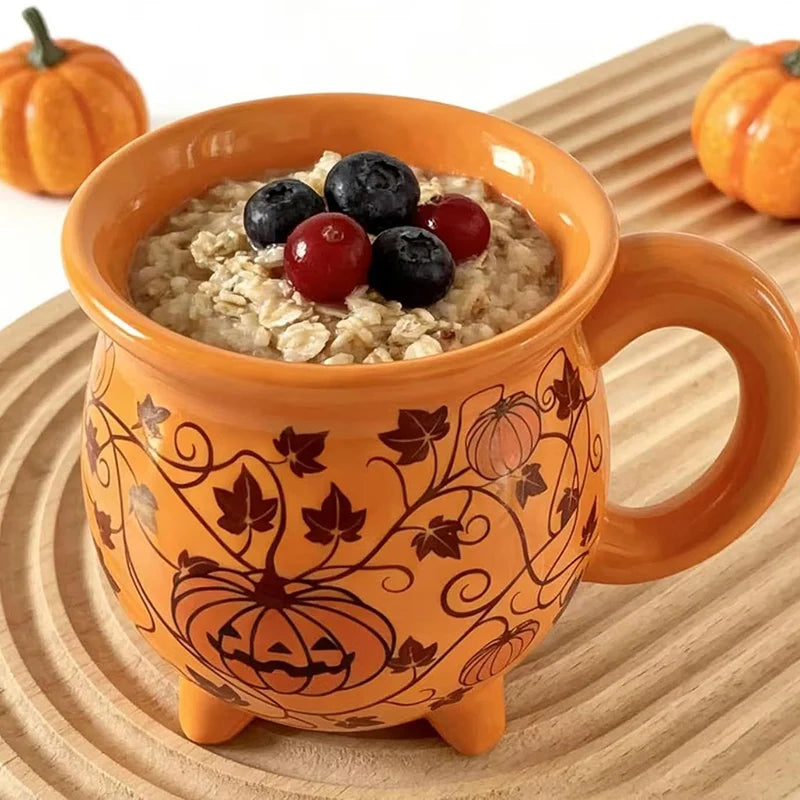 Ceramic Mug, Heat Resistant with Pumpkin Design 1