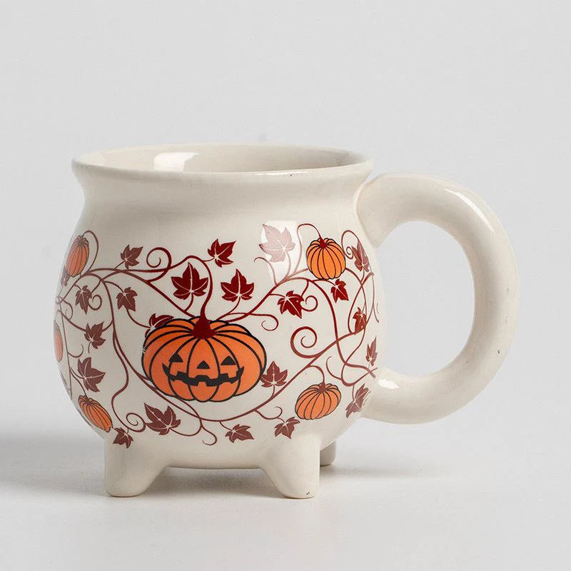 Ceramic Mug, Heat Resistant with Pumpkin Design 3