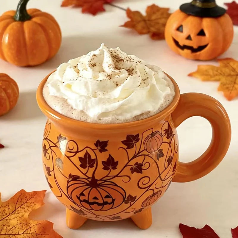 Ceramic Mug, Heat Resistant with Pumpkin Design 4