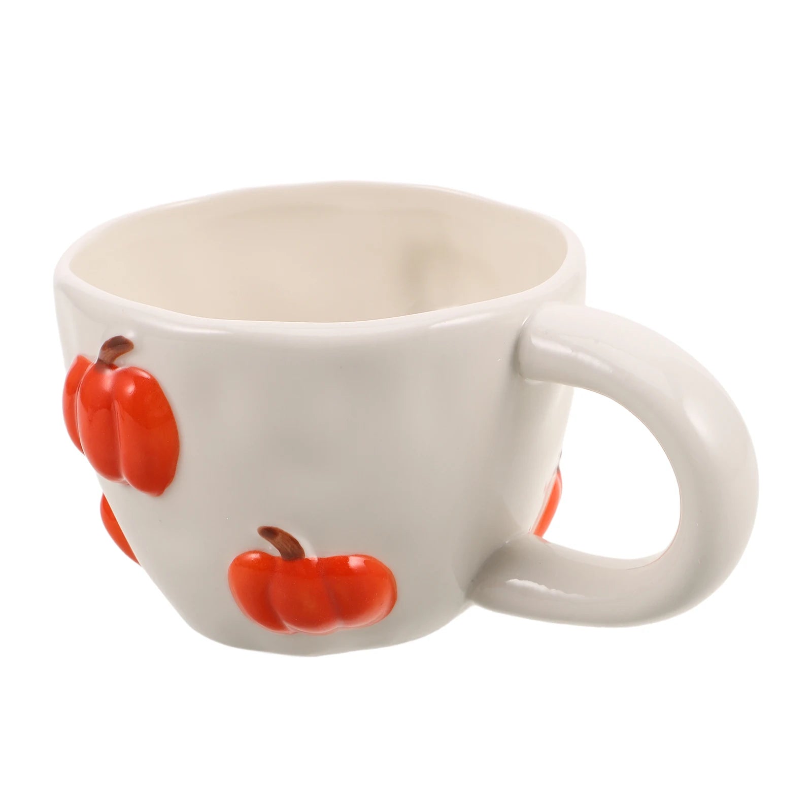 Ceramic Pumpkin Coffee Mug, Unique Hand-Pinched Design 3