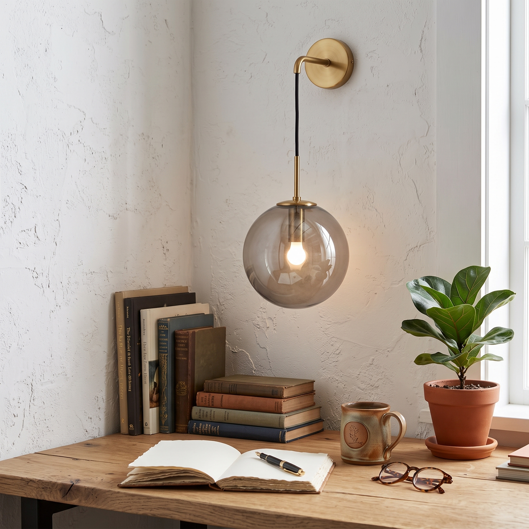 Clear Glass Wall Sconce in Gold or Black for Bedrooms and Halls 7