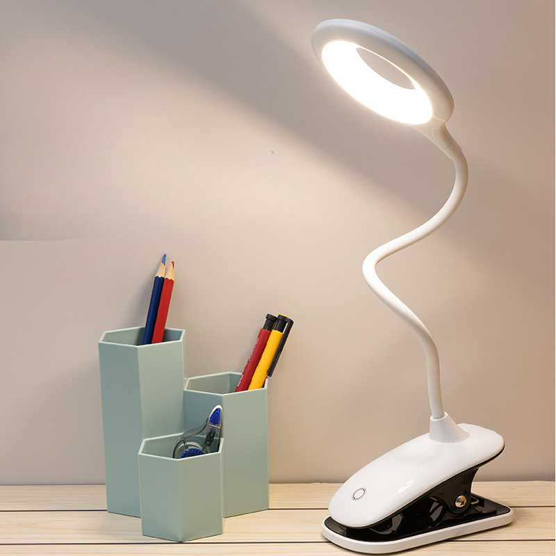 Clip-On Reading Light, Flexible Gooseneck with USB Rechargeable Battery 2
