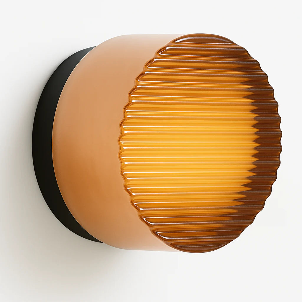Dimmable Wall Lamp, Aluminum Base with Textured Shade 6