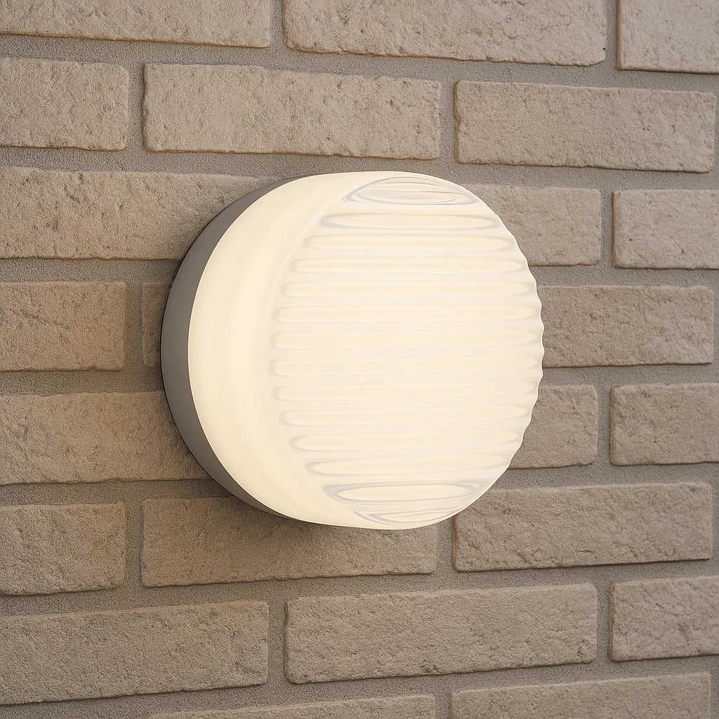Dimmable Wall Lamp, Aluminum Base with Textured Shade 7