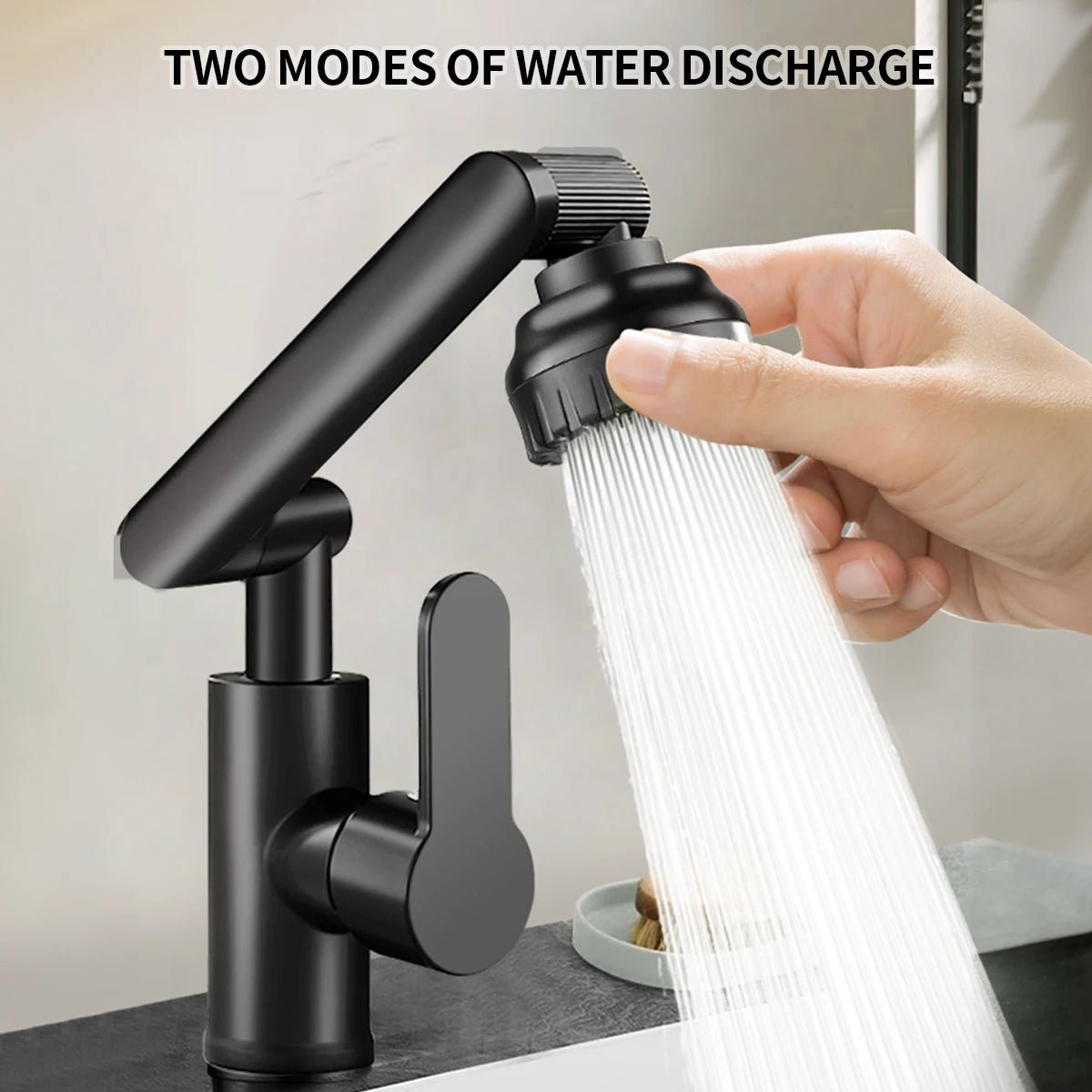 Flexible Arm Kitchen Faucet with 360 Swivel and Dual Spray Modes 4