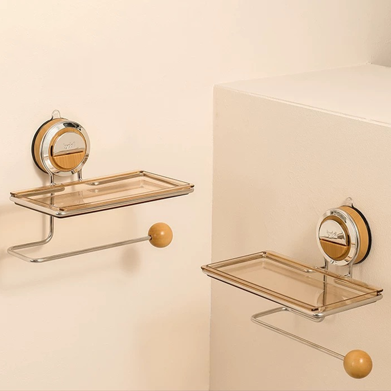 Free Standing Toilet Paper Holder, Stainless Steel with Wood-Grain Design 2