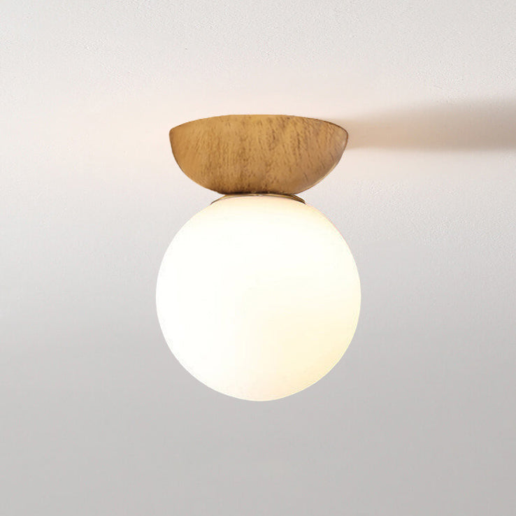 Glass Orb Ceiling Light in Semi-Flush or Pendant Style 10