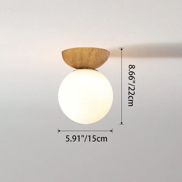 Glass Orb Ceiling Light in Semi-Flush or Pendant Style 5