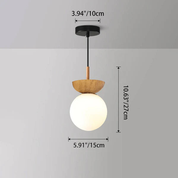 Glass Orb Ceiling Light in Semi-Flush or Pendant Style 6