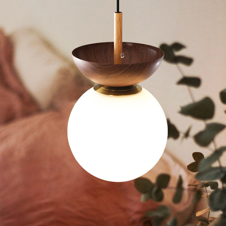 Glass Orb Ceiling Light in Semi-Flush or Pendant Style 7