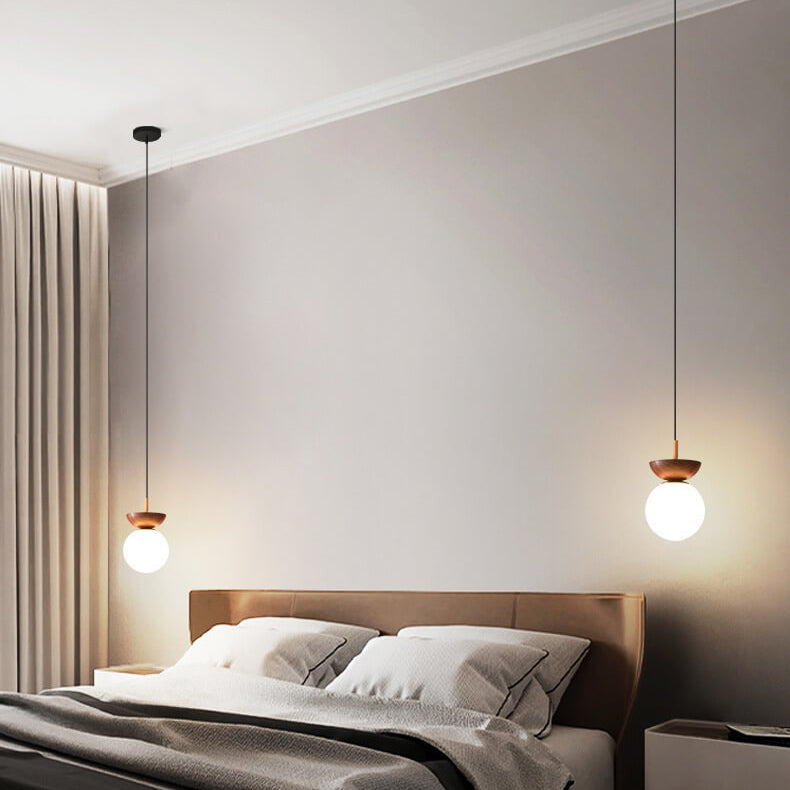 Glass Orb Ceiling Light in Semi-Flush or Pendant Style 8