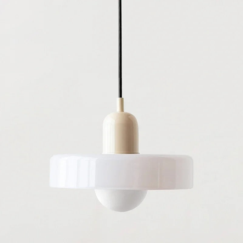Glass Pendant Light, Bauhaus Dual-Tone Design 0