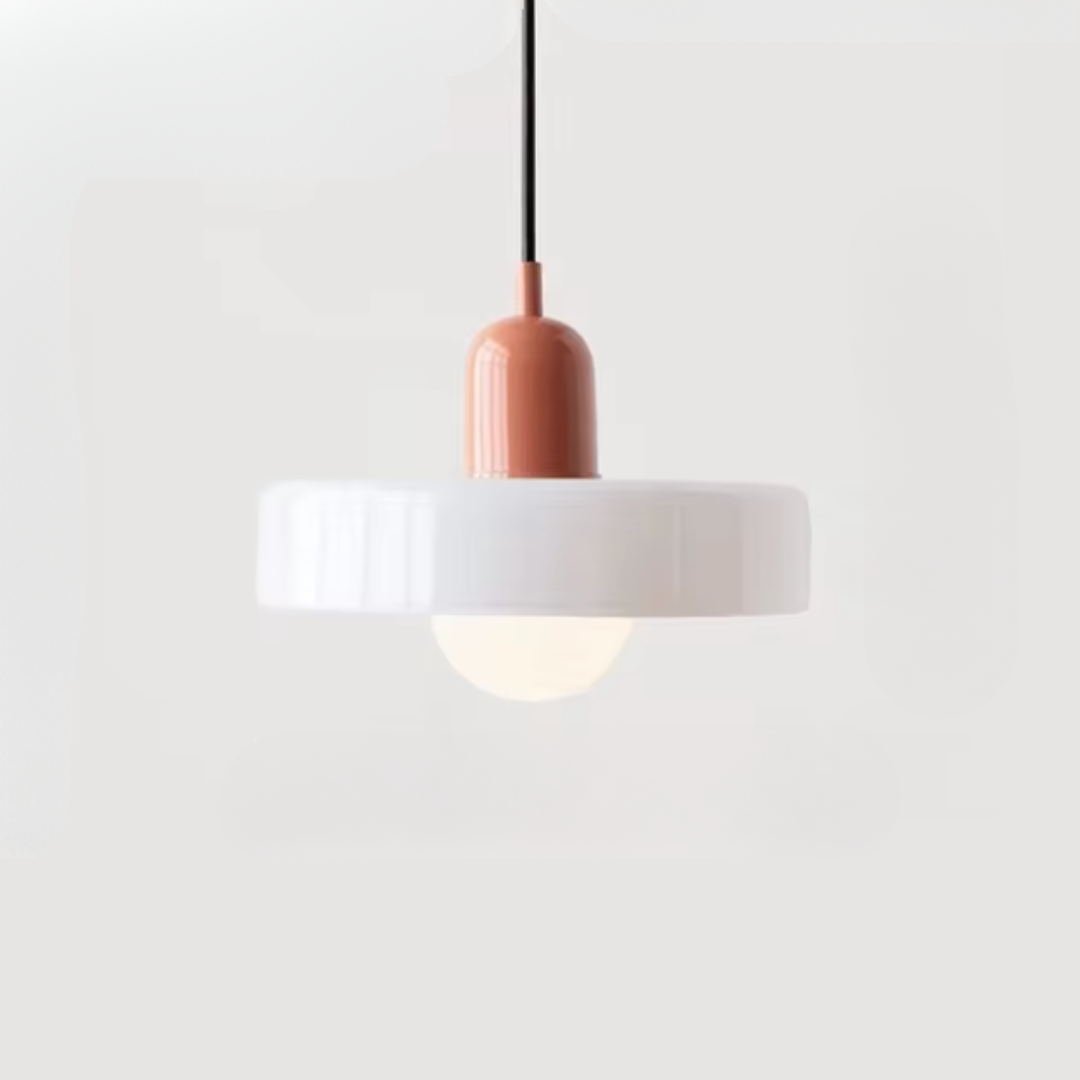 Glass Pendant Light, Bauhaus Dual-Tone Design 11