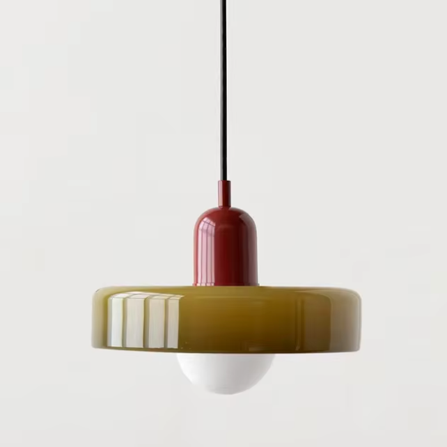 Glass Pendant Light, Bauhaus Dual-Tone Design 14