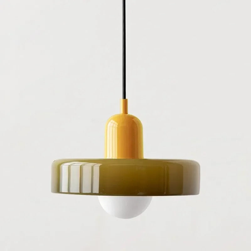 Glass Pendant Light, Bauhaus Dual-Tone Design 15