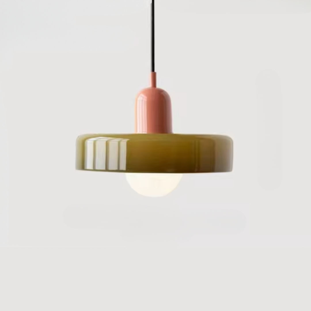 Glass Pendant Light, Bauhaus Dual-Tone Design 17