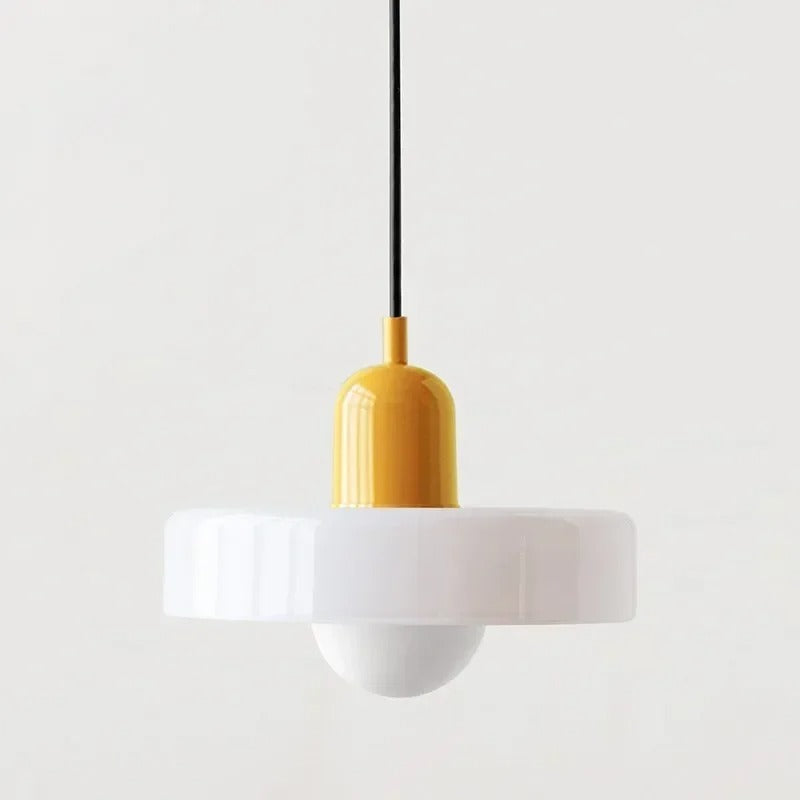 Glass Pendant Light, Bauhaus Dual-Tone Design 18