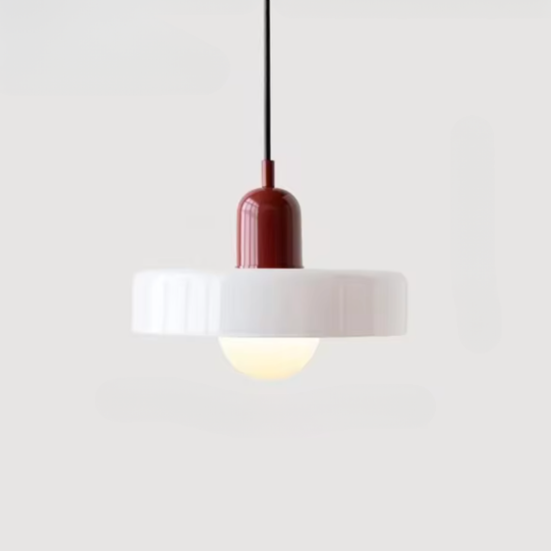 Glass Pendant Light, Bauhaus Dual-Tone Design 19
