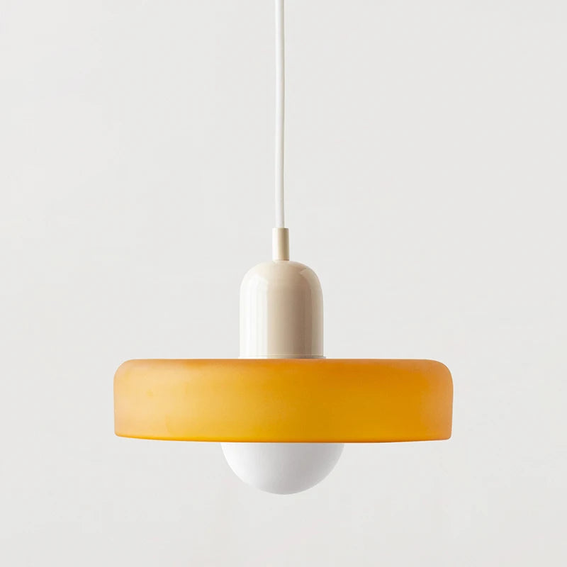 Glass Pendant Light, Bauhaus Dual-Tone Design 4