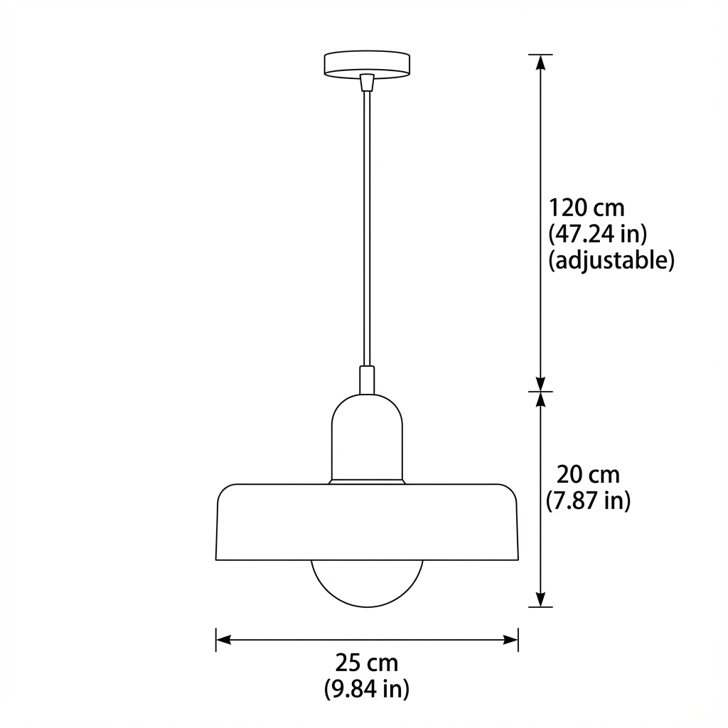 Glass Pendant Light, Bauhaus Dual-Tone Design 5