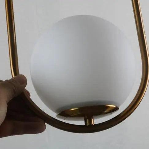 Glass Shade Pendant Light in Ellipse or Oval with Gold or Black Trim 4