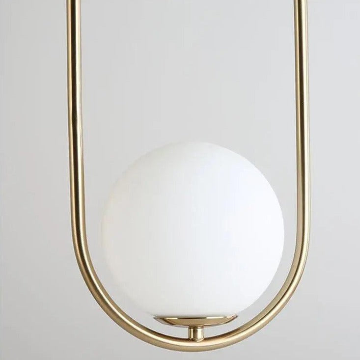Glass Shade Pendant Light in Ellipse or Oval with Gold or Black Trim 5