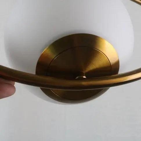 Glass Shade Pendant Light in Ellipse or Oval with Gold or Black Trim 6