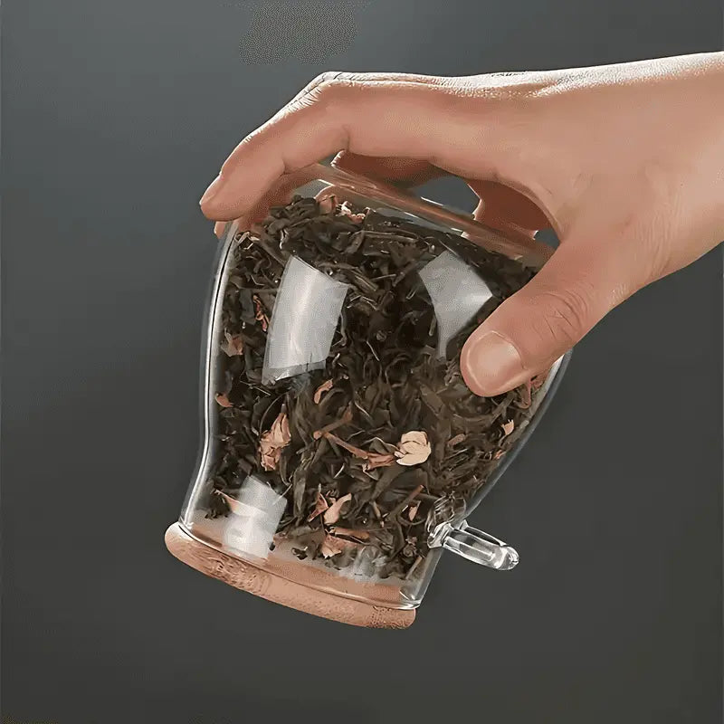 Glass Storage Jar with Bamboo Lid, Airtight Kitchen Canister 4
