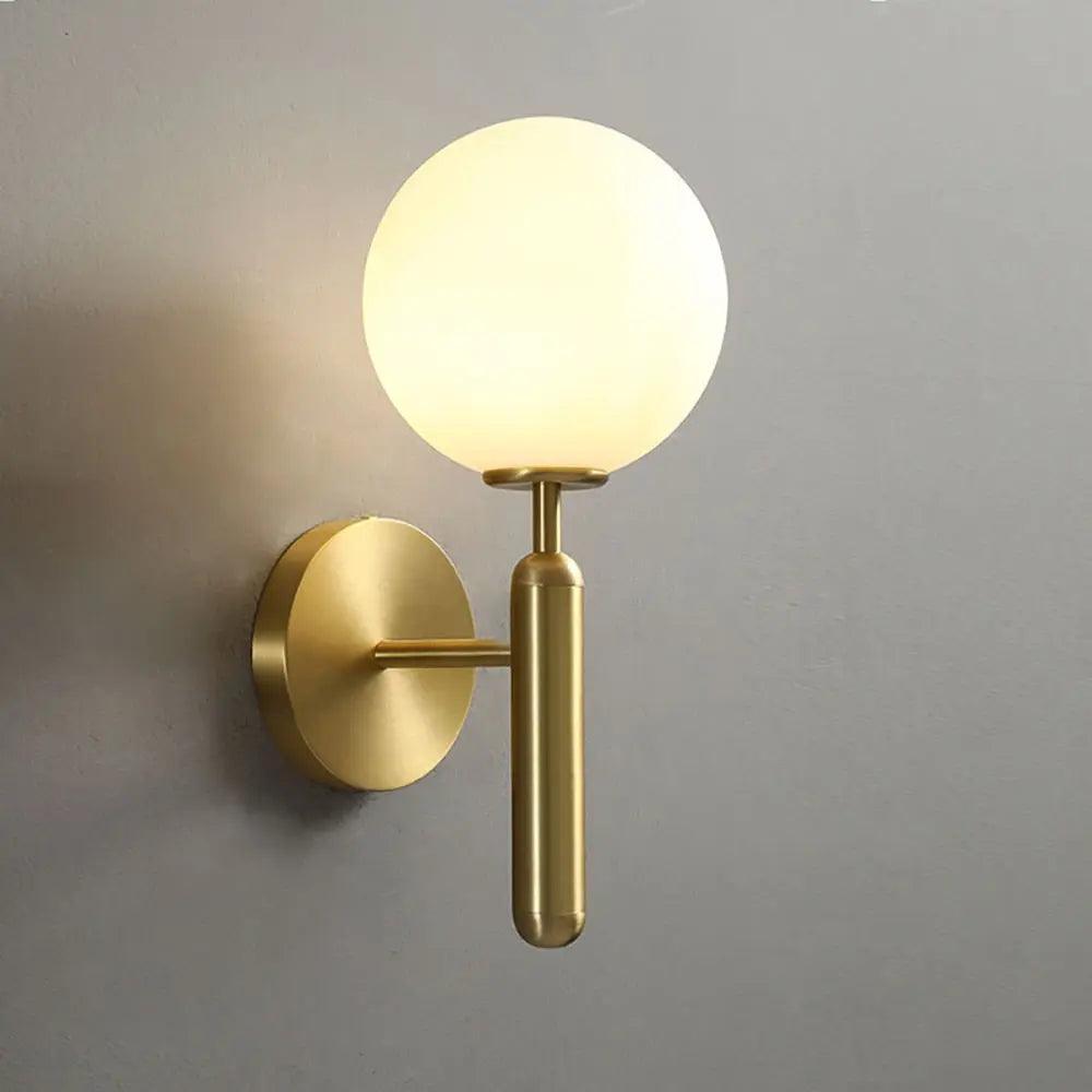 Gold Wall Sconce Lighting with Handcrafted Glass Shades 0