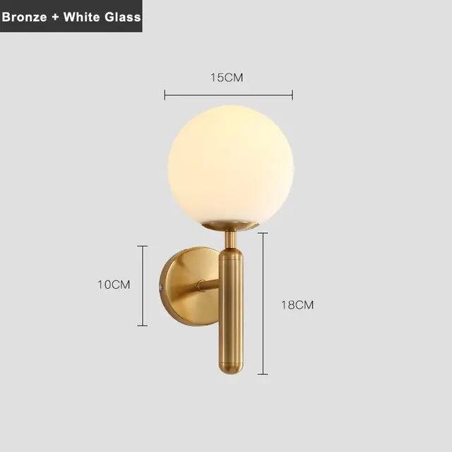 Gold Wall Sconce Lighting with Handcrafted Glass Shades 5