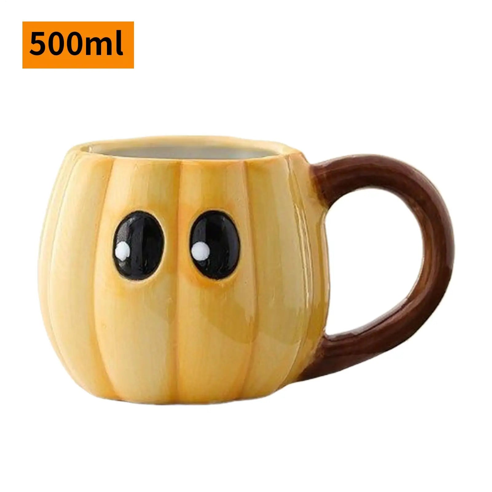 Halloween Pumpkin Ceramic Mug, Enamel Handle 500ml 5