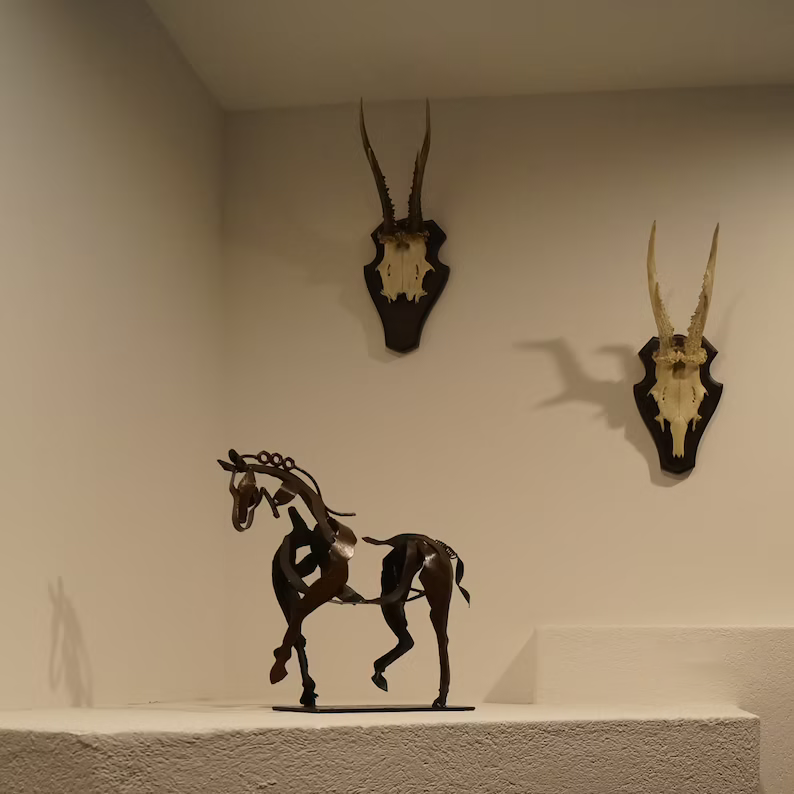 Handmade Horse Figurine, Metal and Sheet Steel 0