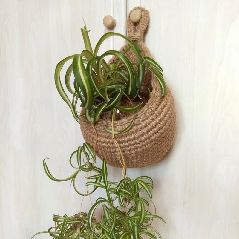 Hanging Wall Basket, Hand-Woven Hemp Rope 4